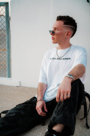 FUCK BALANCE TEE — WHITE